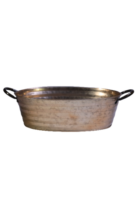 BACINELLA OVALE ZINCO COLOR ORO